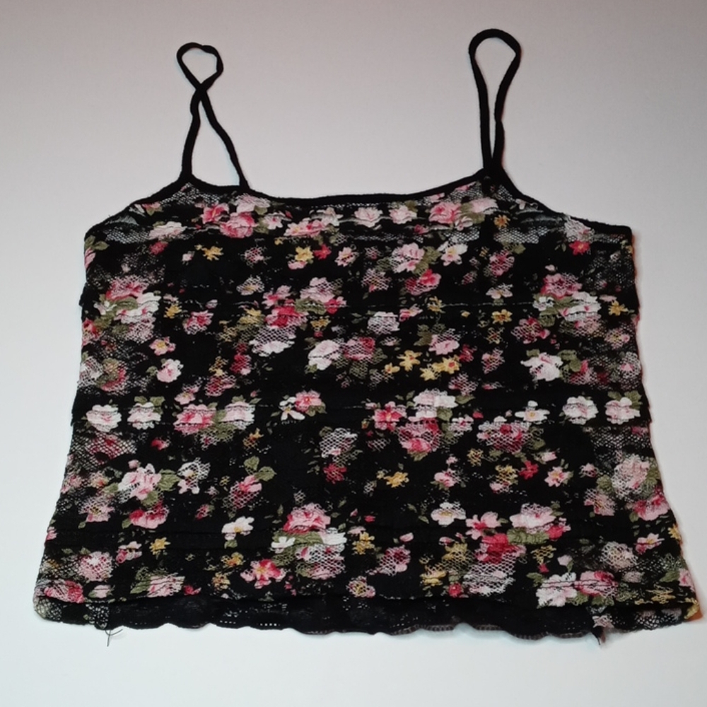 Forever 21 Floral Lace Crop Top